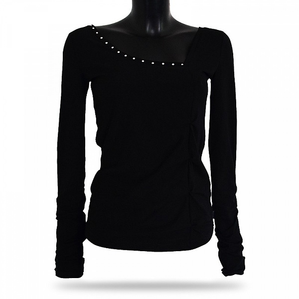 DÁMSKÝ TOP BARRSA CRYSTAL SHINE BLACK | Barrsa