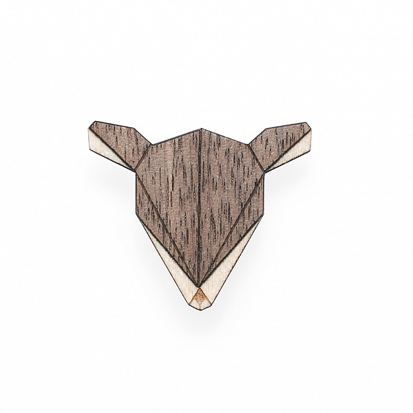 Dámská dřevěná brož Doe Brooch