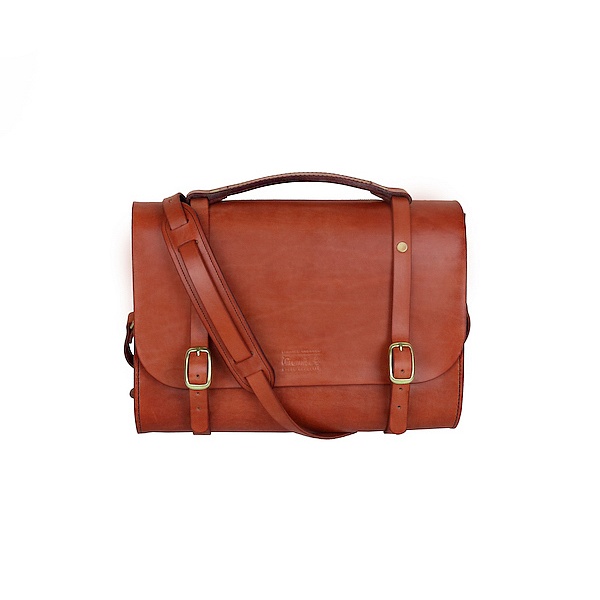 Leather Briefcase - mahagon hnědá | Promise Clothing